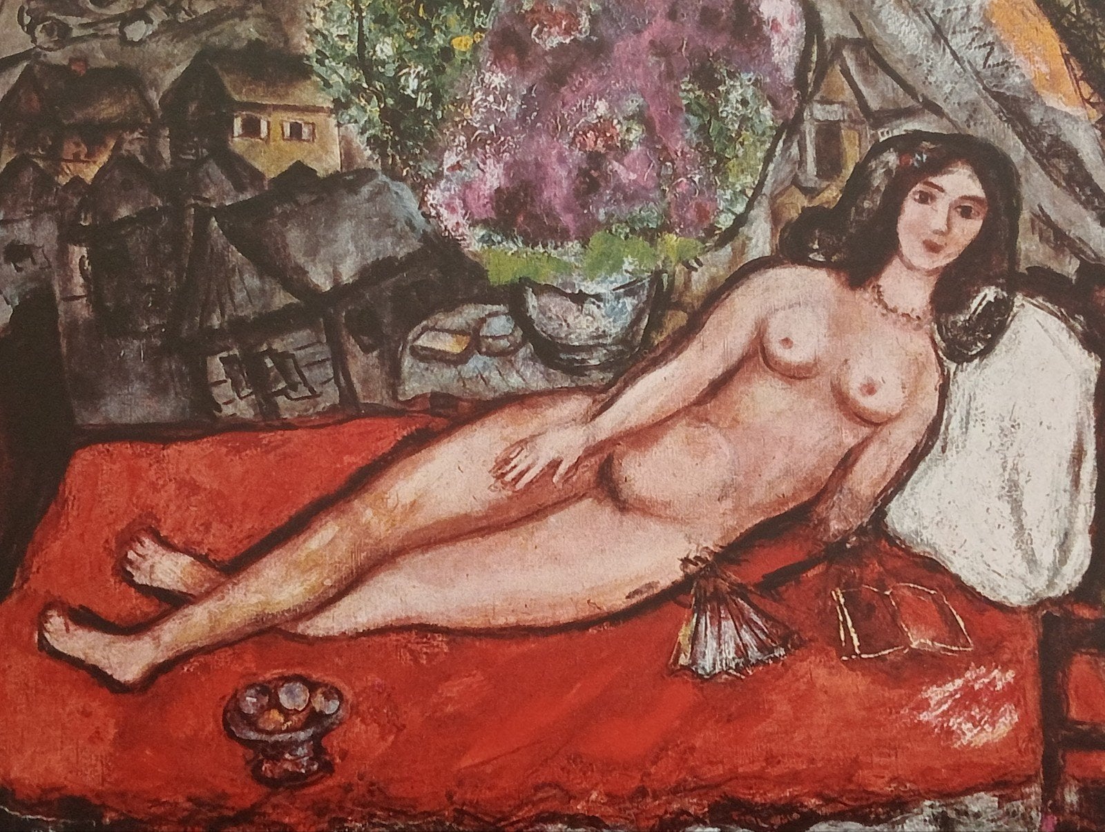 Marc Chagall print 1976 Huwelijk naakt erotiek, Ophalen of Verzenden