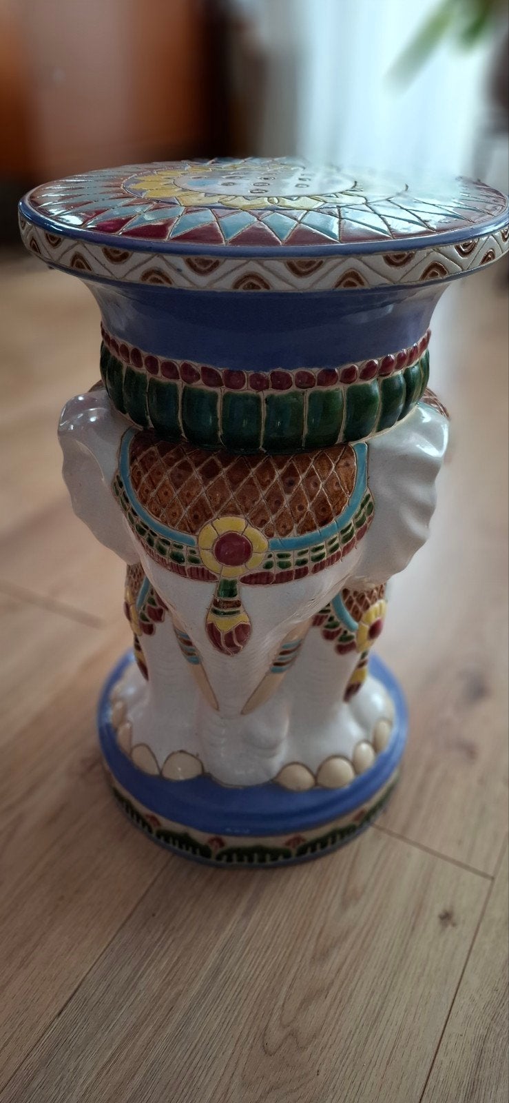 Vintage Keramiek Olifant Plantentafel - Kleurrijk & Uniek, Ophalen