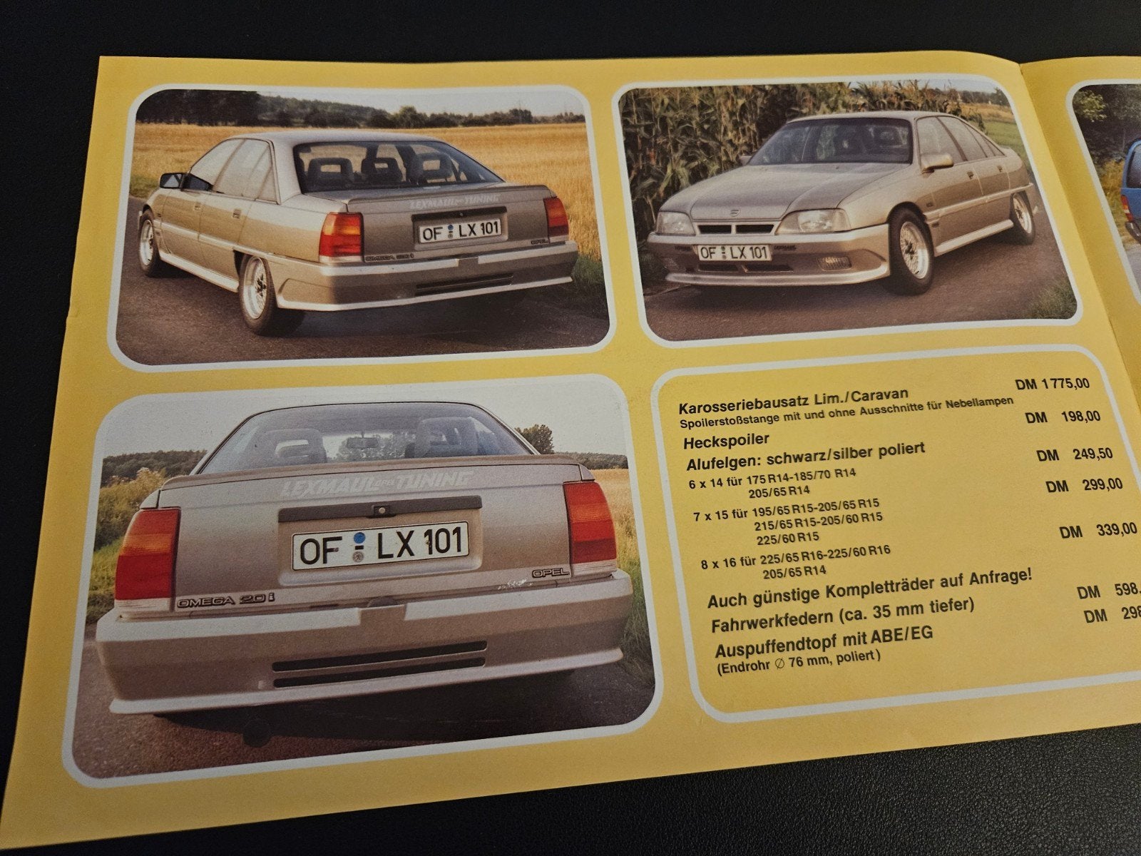 Brochure Lexmaul Opel Omega, Ophalen of Verzenden, Zo goed als nieuw, Opel