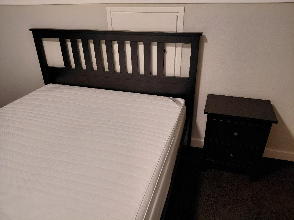 Bed, Ophalen, Gebruikt, Bruin, Tweepersoons