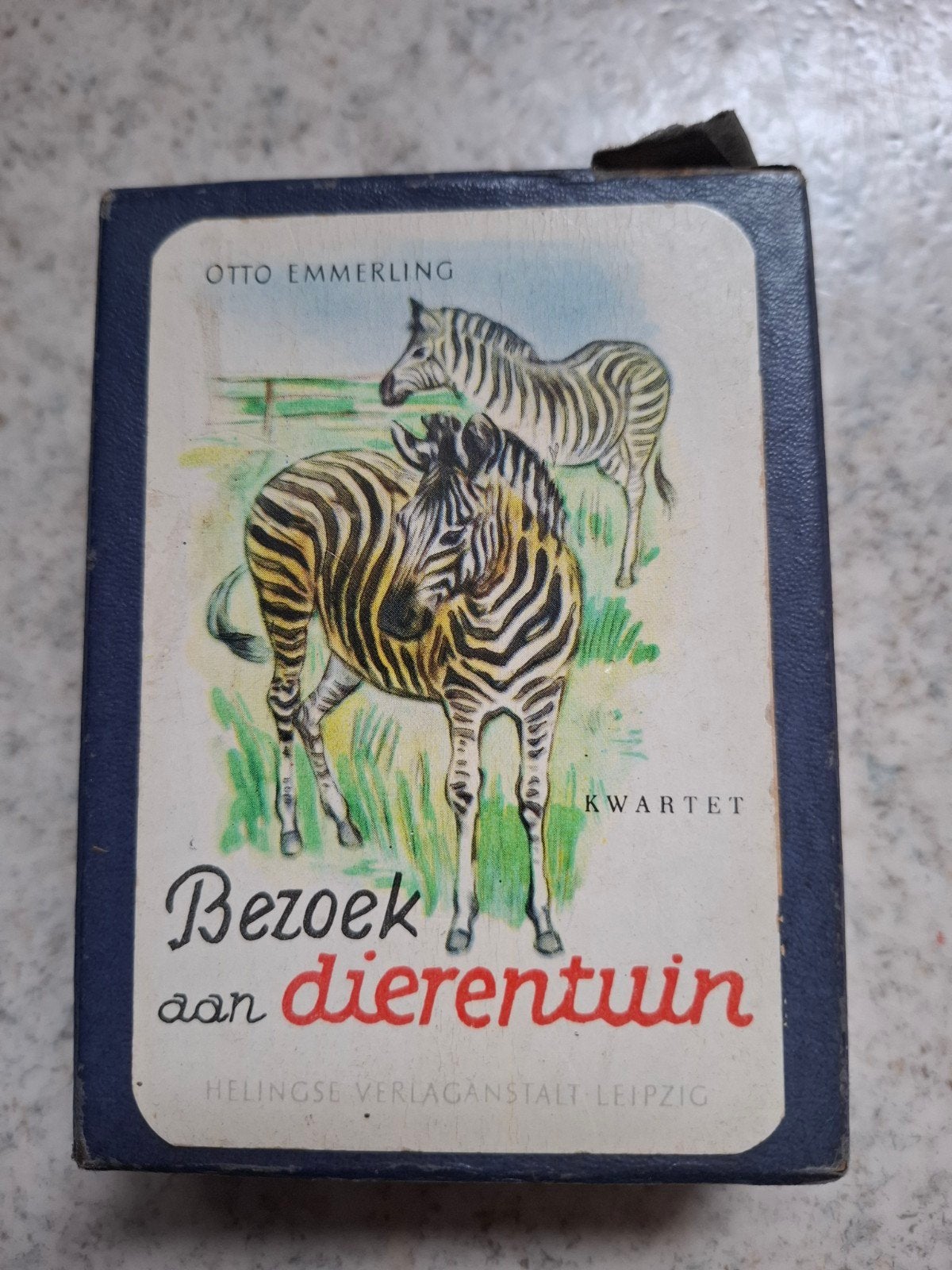 Vintage Kwintetspel 'Bezoek aan Dierentuin' Otto Emmerling, Ophalen of Verzenden, Gebruikt, Helingsche Verlaganstalt Leipzig