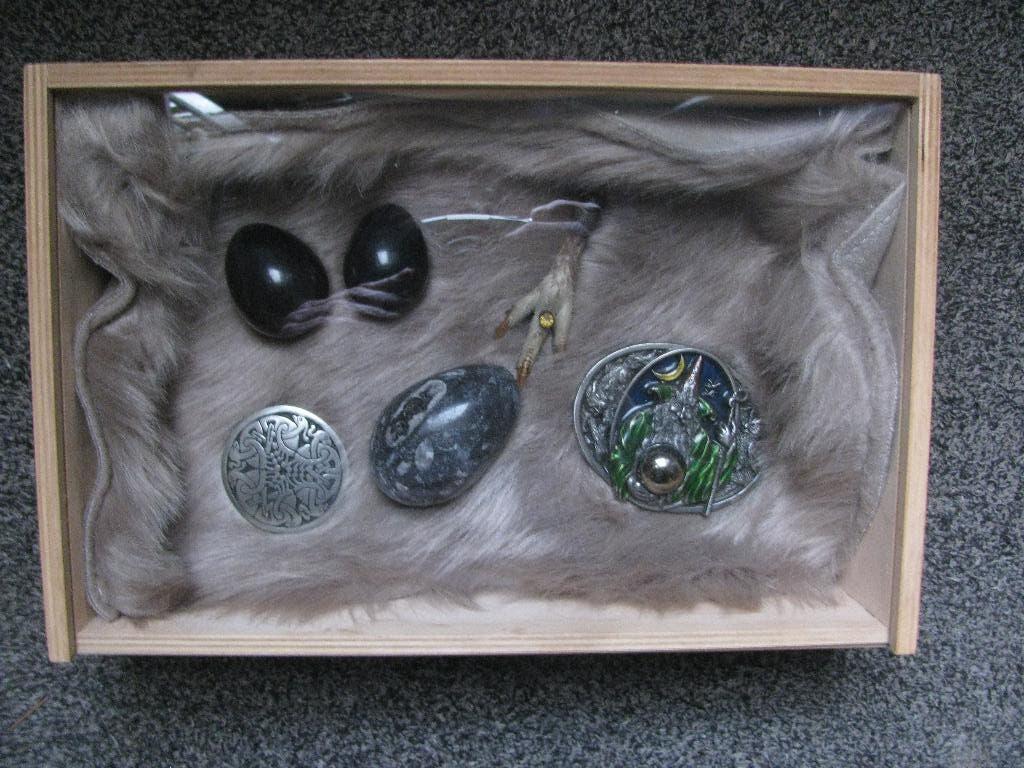 Houten Verzamel Vitrine / Vitrinekastje - 31 x 21.5 x 8 cm, Verzenden