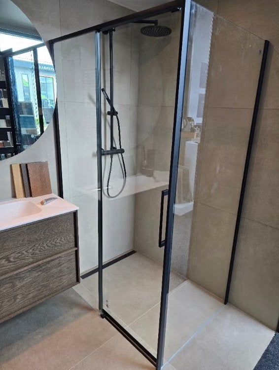 Lavigo douchecabine 120x90 cm helder glas en zwart NIEUW