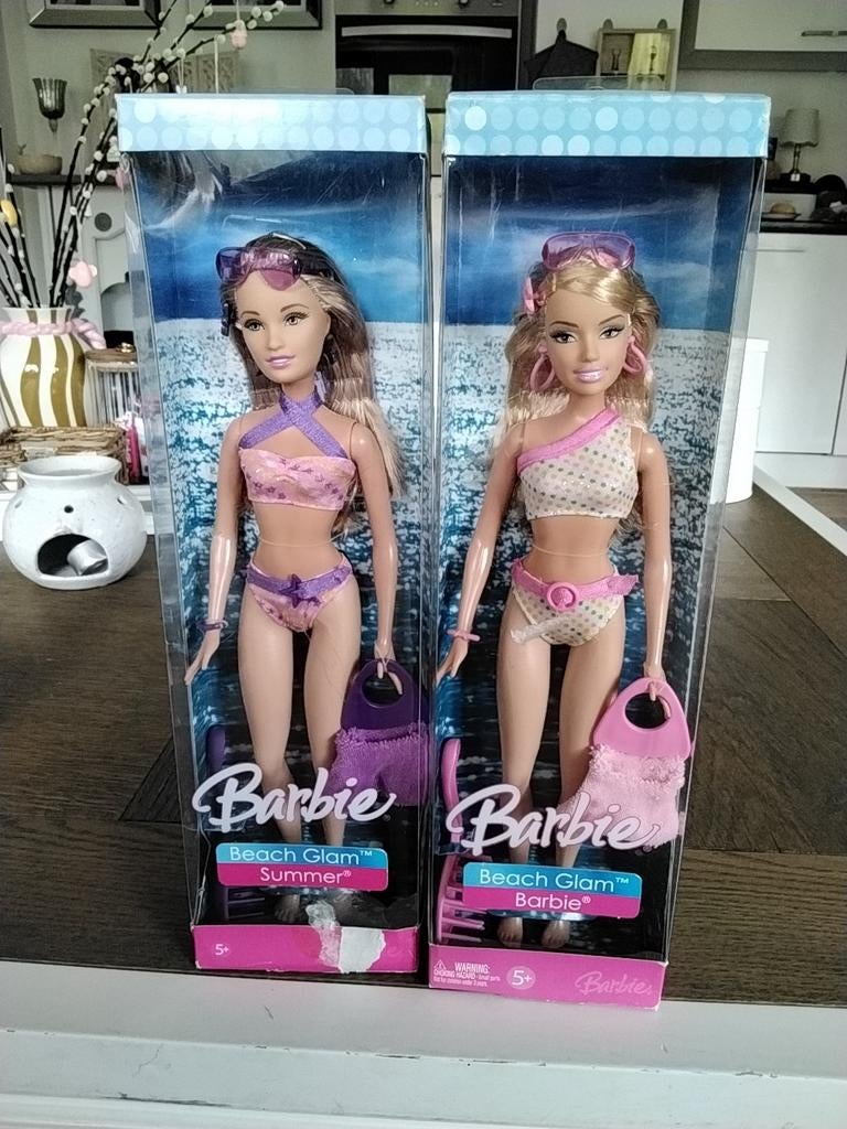 Twee Barbie Beach Glam poppen, Ophalen of Verzenden, Zo goed als nieuw, Barbie
