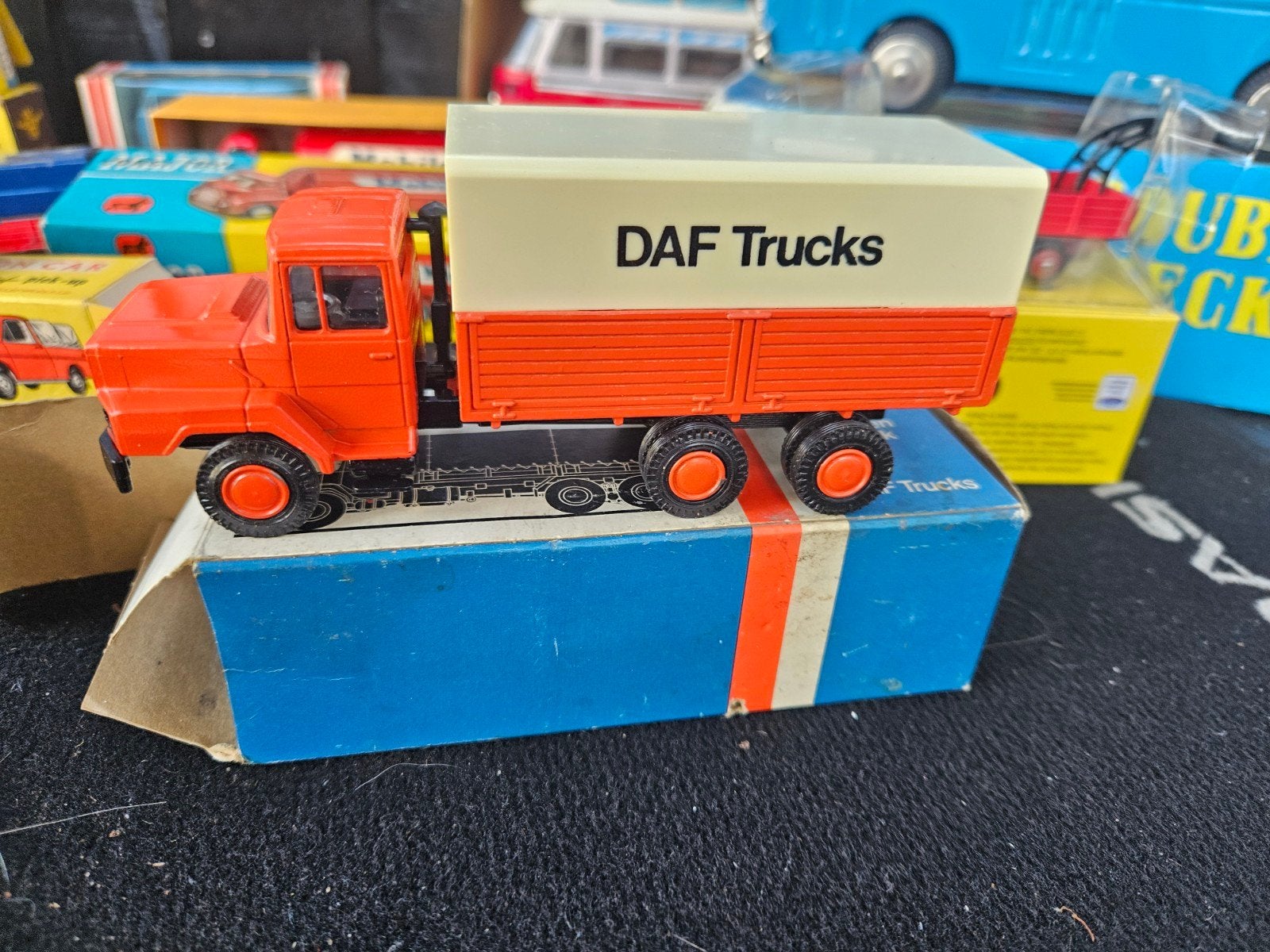 Lion Car DAF Trucks vrachtwagen - Vintage speelgoed, Ophalen of Verzenden, Gebruikt, Auto's