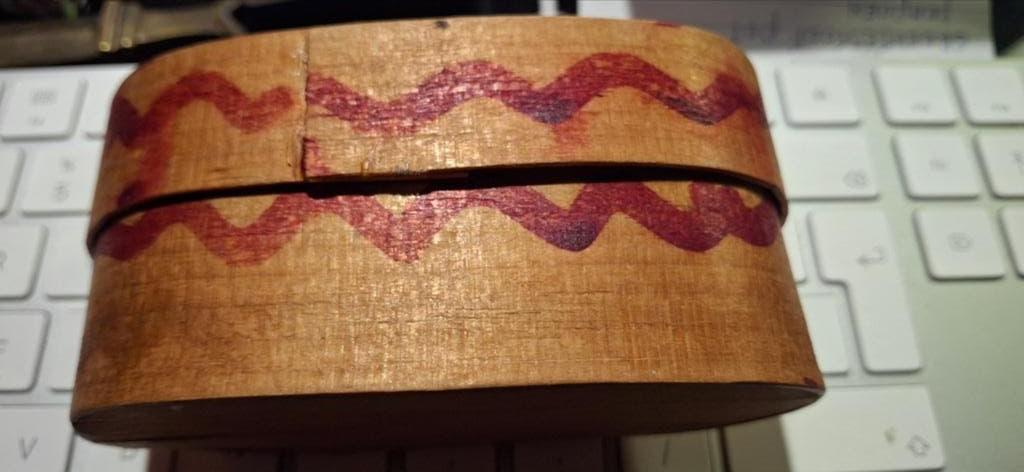 Spanen doosje voor             oorbellen, Antiek en Kunst, Ophalen of Verzenden