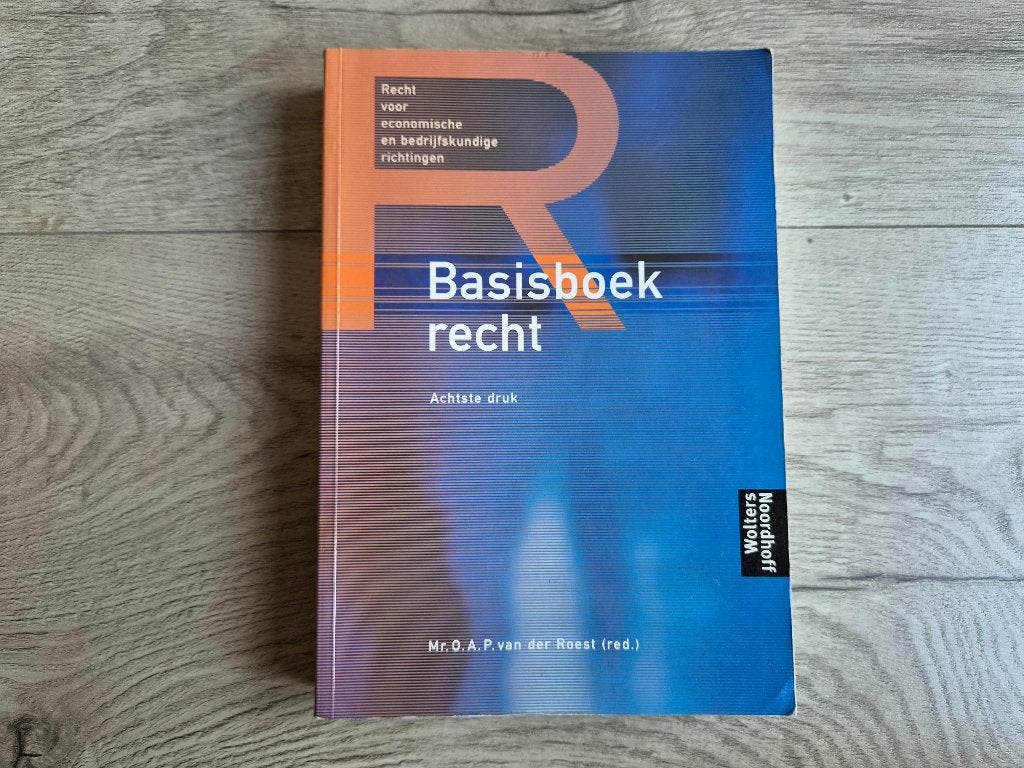 Basisboek recht, Boeken, Studieboeken en Cursussen, Ophalen of Verzenden, Alpha, Gelezen, HBO