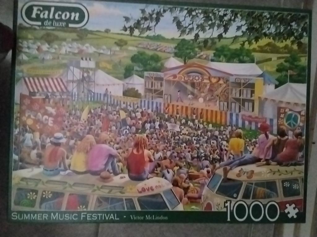 Falcon puzzels 1000stukjes., Hobby en Vrije tijd, Ophalen of Verzenden, 500 t/m 1500 stukjes, Zo goed als nieuw