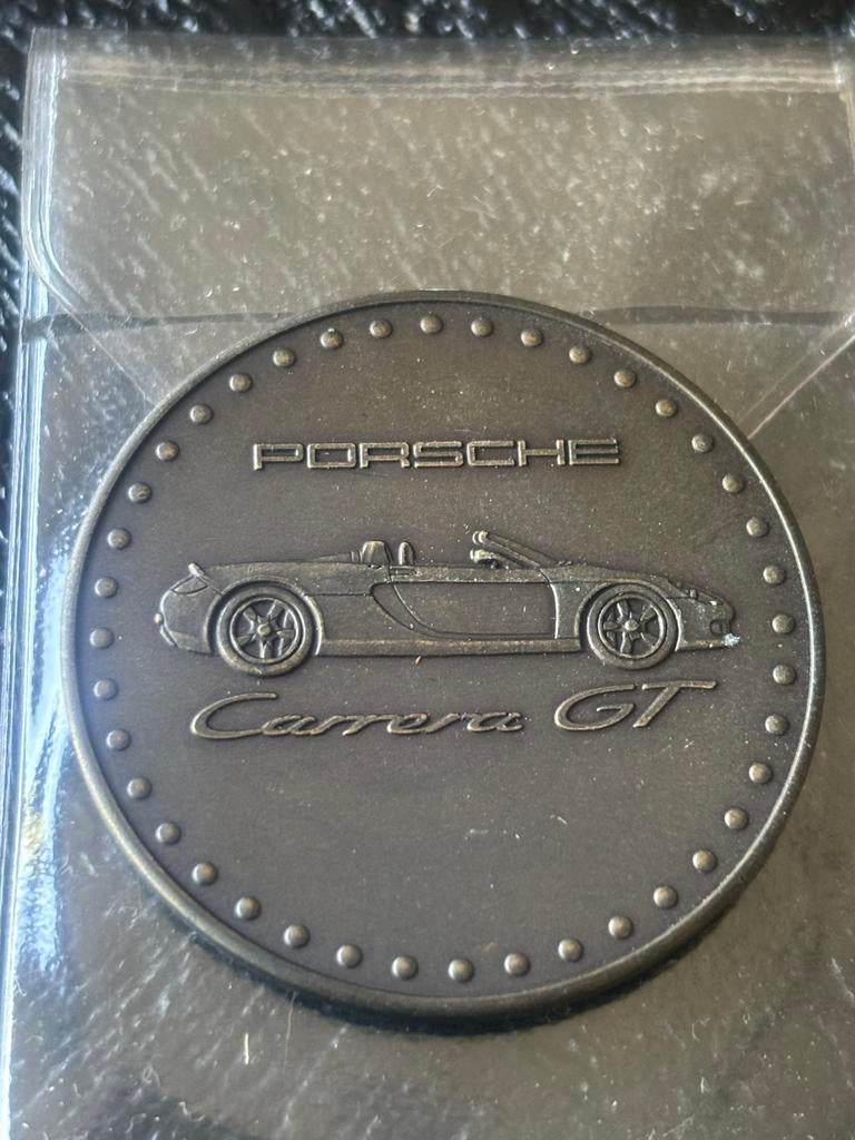 Christophorus kalender medaile Porsche Carrera GT 2002, Auto diversen, Overige Auto diversen, Ophalen of Verzenden