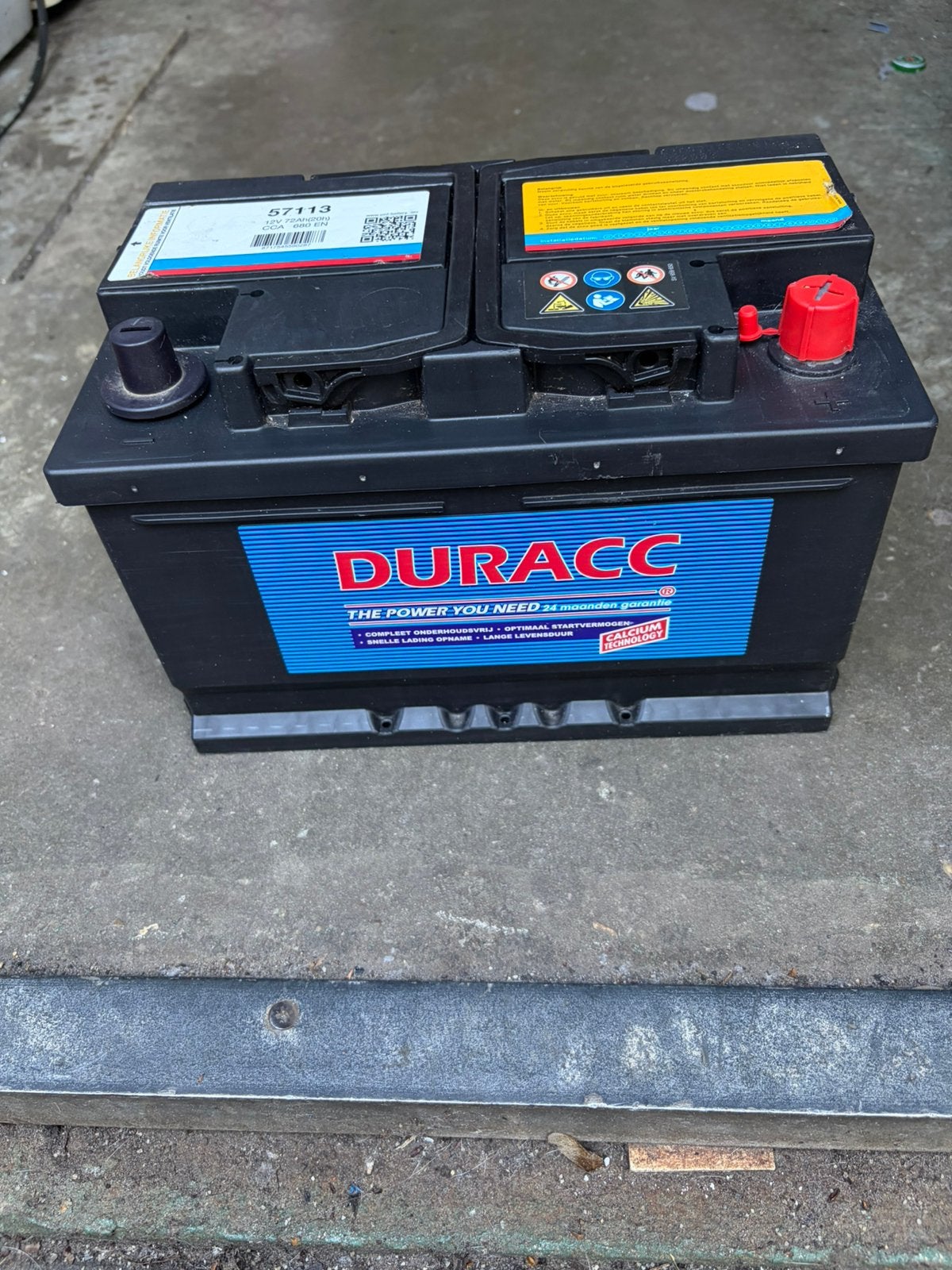 Tekoop Duracc 72AH 12volt nieuwe accu gekocht mei 2026!!!!!!, Auto-onderdelen, Accu's en Toebehoren, Ophalen, Nieuw