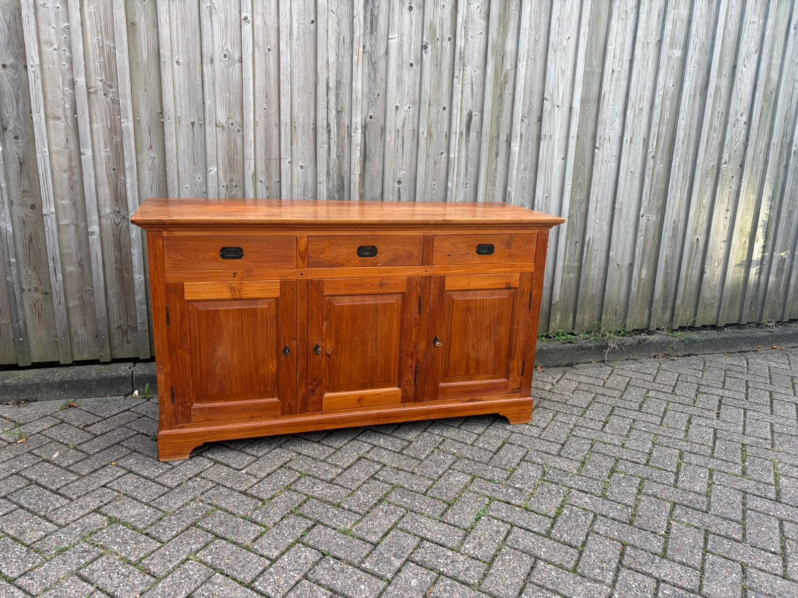Dressoir teak klaar voor doorstart, Gebruikt, 150 tot 200 cm, Teakhout, Met lade(s)