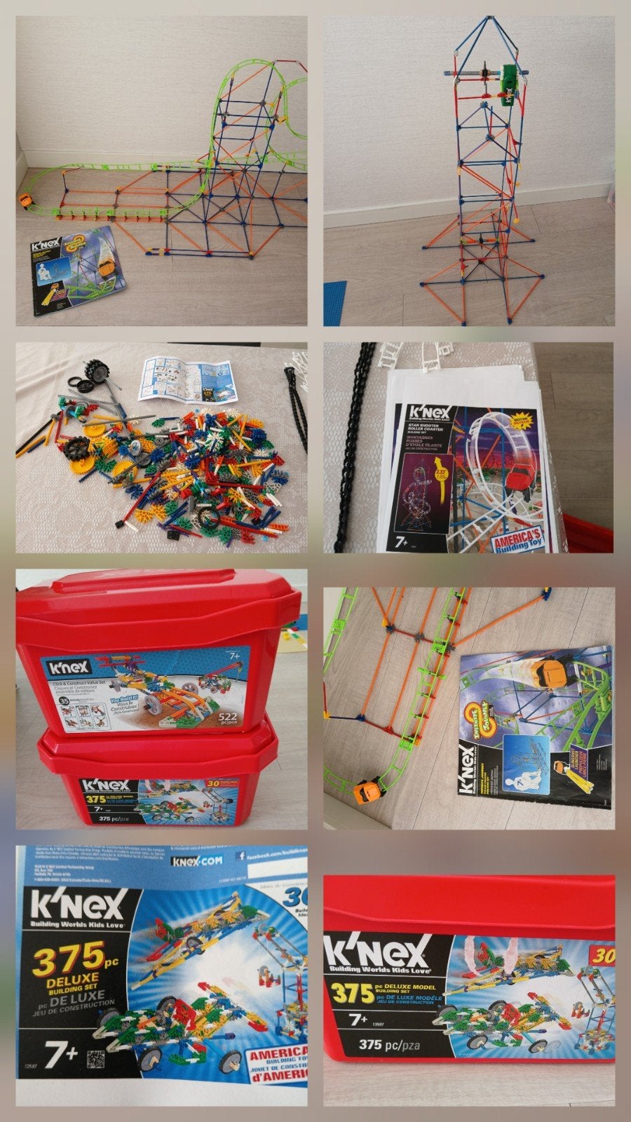 2 knex achtbanen en bouwset, Ophalen of Verzenden, Gebruikt, K'nex