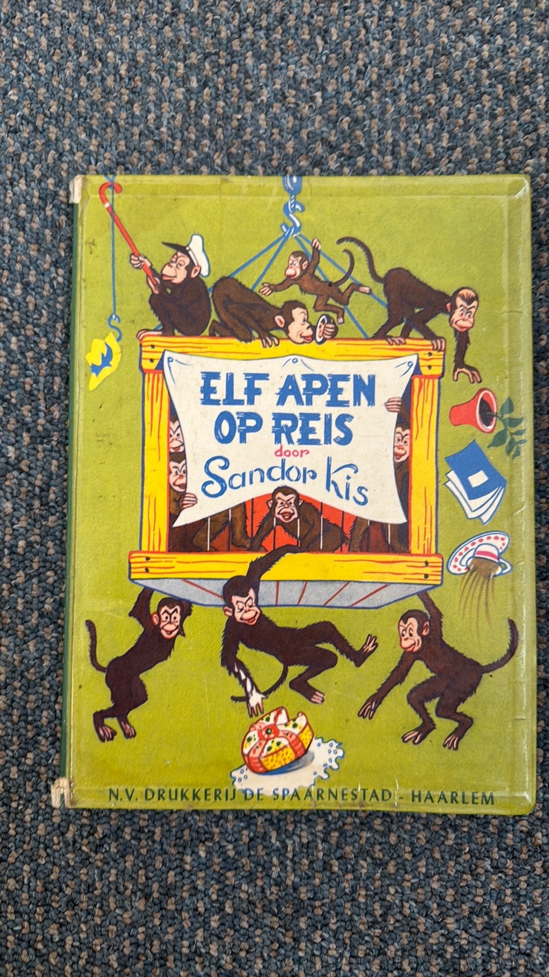 Elf apen op reis - Sandor Kis - Antiek kinderboek, Ophalen of Verzenden