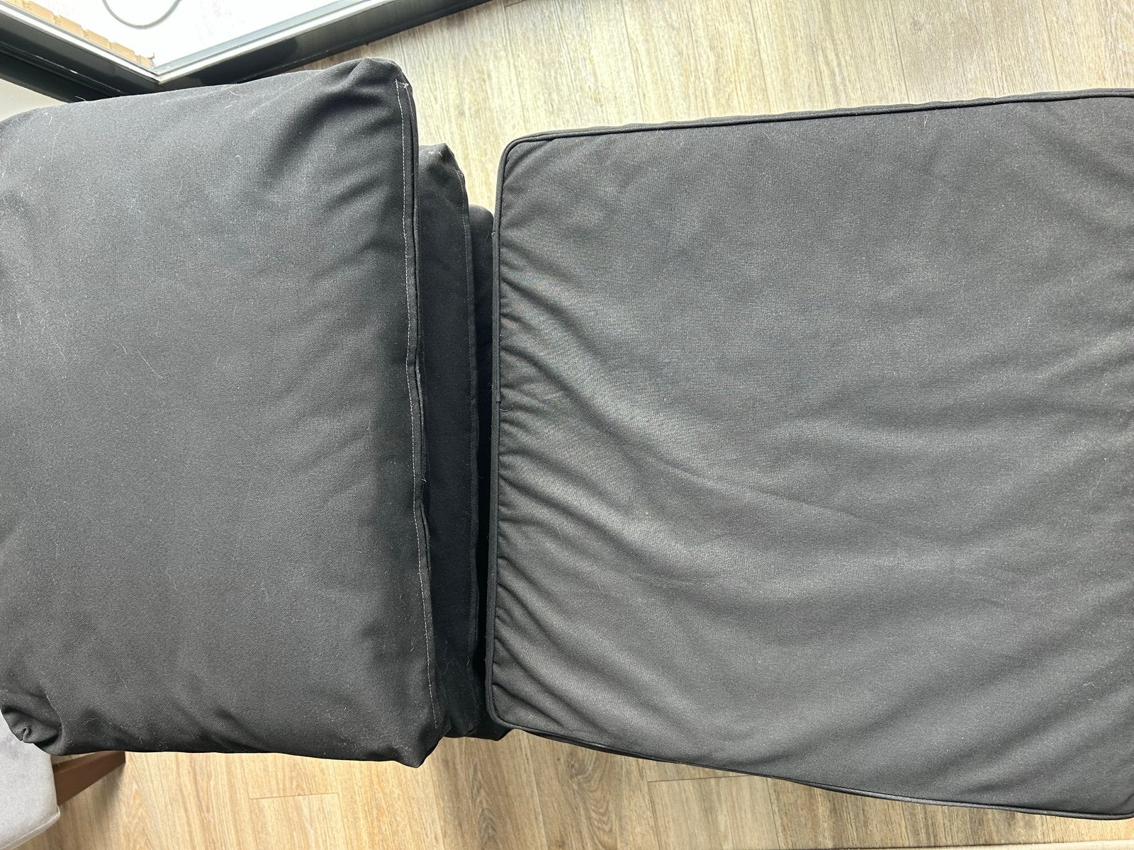 Kungsö IKEA Zwarte Zit/Rug Kussens, Ophalen, Overige merken, Gebruikt, Zwart