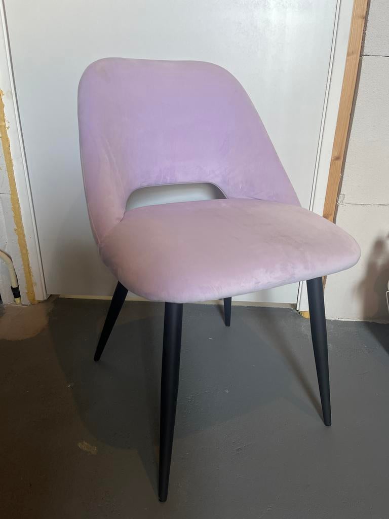 Leuke fluwelen lila stoel voor meidenkamer, Ophalen, Overige kleuren, Zo goed als nieuw, Eén