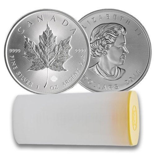 Canadese Maple Leaf 1 oz Zilveren Munt 25x Tube, Ophalen of Verzenden, Zilver