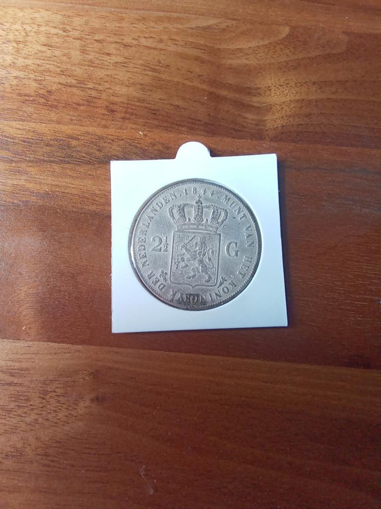 Rijksdaalder 1844 2 1/2 gulden 1844, Postzegels en Munten, Munten | Nederland, Zilver, Ophalen of Verzenden, Losse munt, 2½ gulden