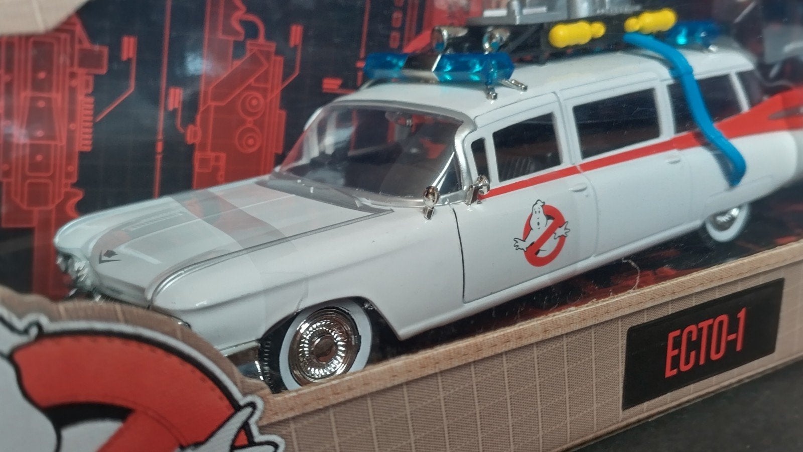 Cadillac Ambulance Ghostbusters Ecto1 1:24 Jada Pol, Hobby en Vrije tijd, Auto, Verzenden, Nieuw, M