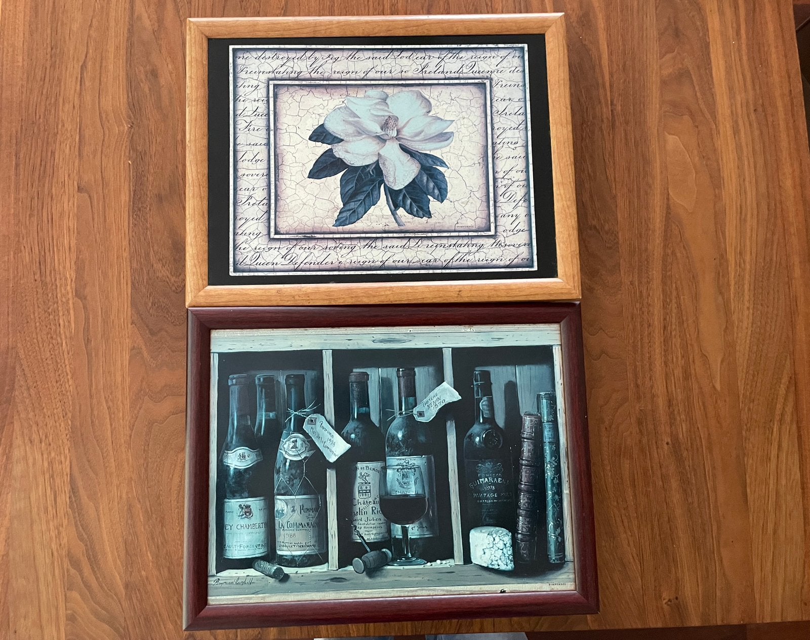 Twee Schoot dienbladen/tafels / Lap trays, Huis en Inrichting, Ophalen of Verzenden, Gebruikt, Meerkleurig, Overige materialen