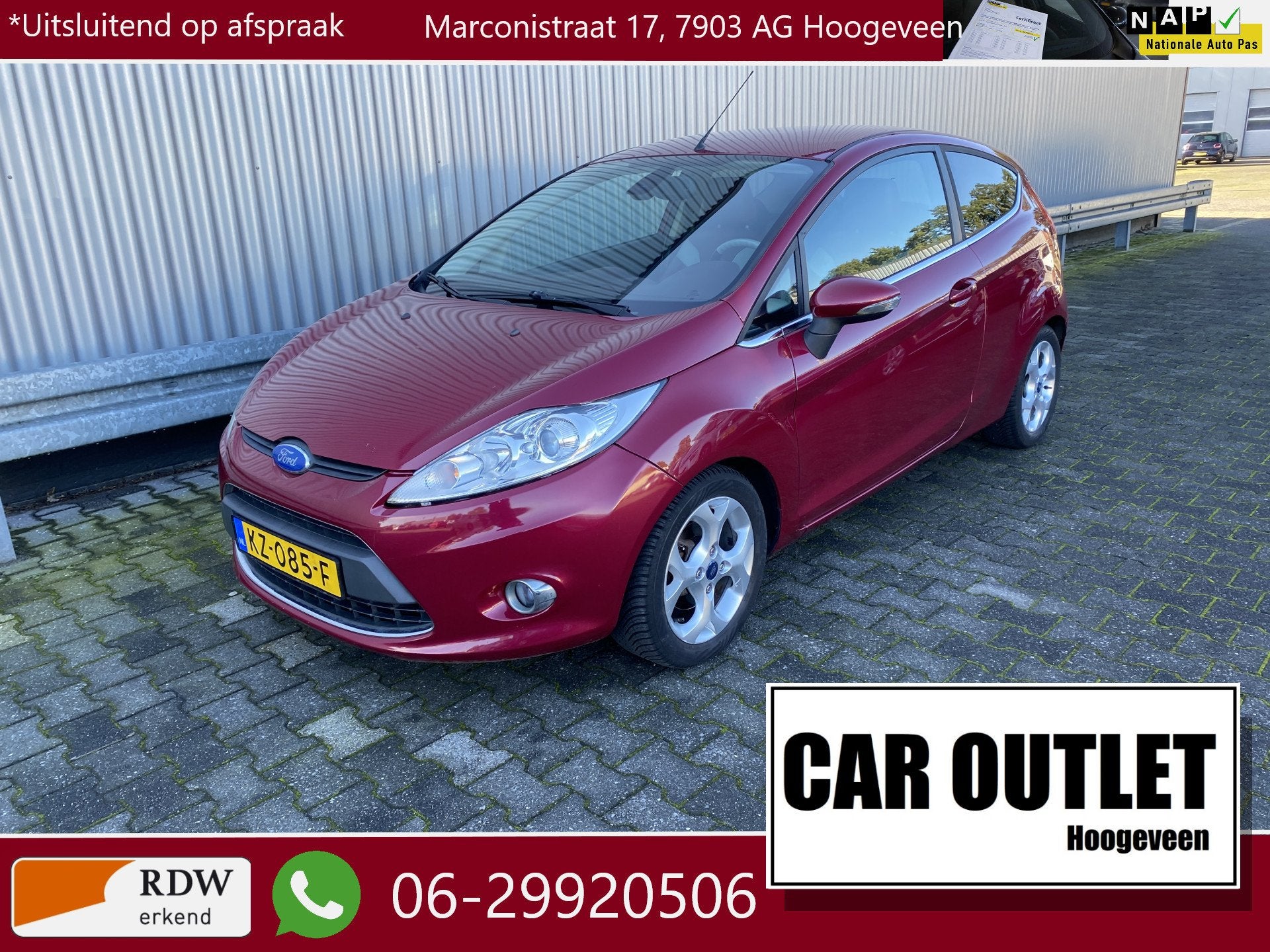 Ford Fiesta 1.25 Ghia 139Dkm, Leer, Clima & Nieuwe APK – I, Voorwielaandrijving, 4 cilinders, 82 pk, Leder