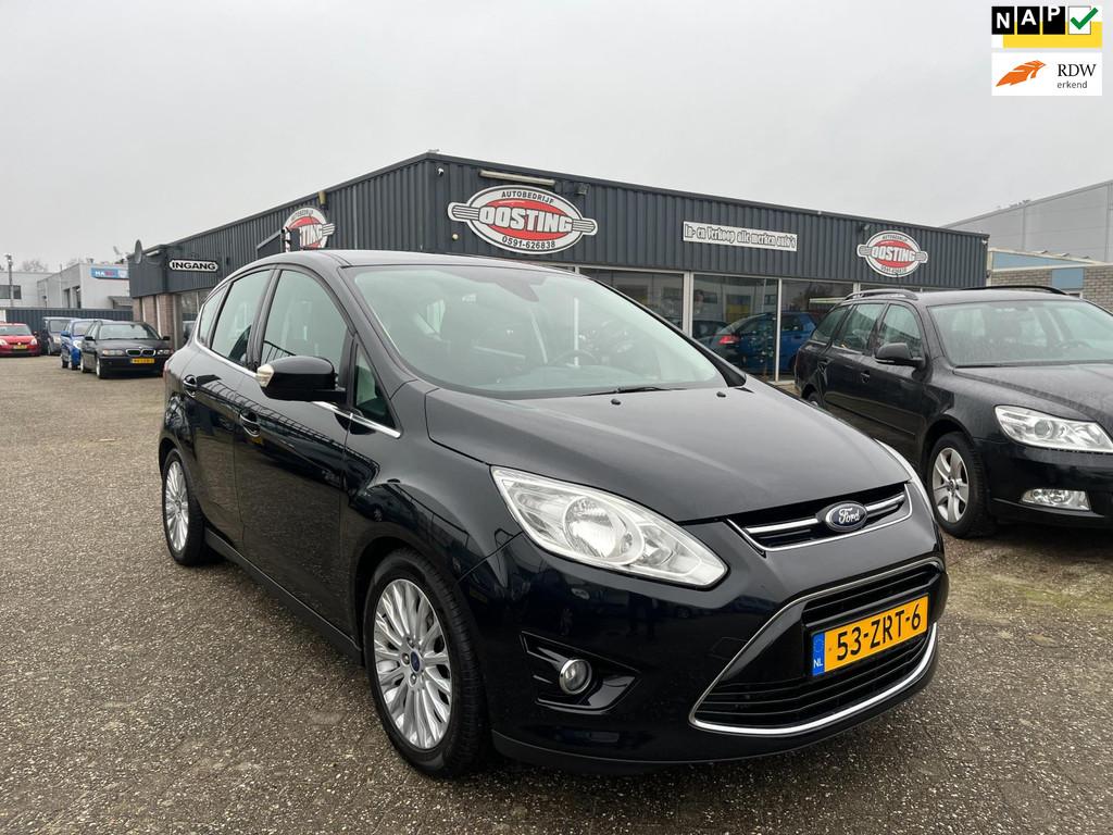 Ford C-Max 1.0 Titanium(st-bekr,clima,navi,lmv,161dkm,bj13,5, Voorwielaandrijving, Euro 5, Zwart, Origineel Nederlands