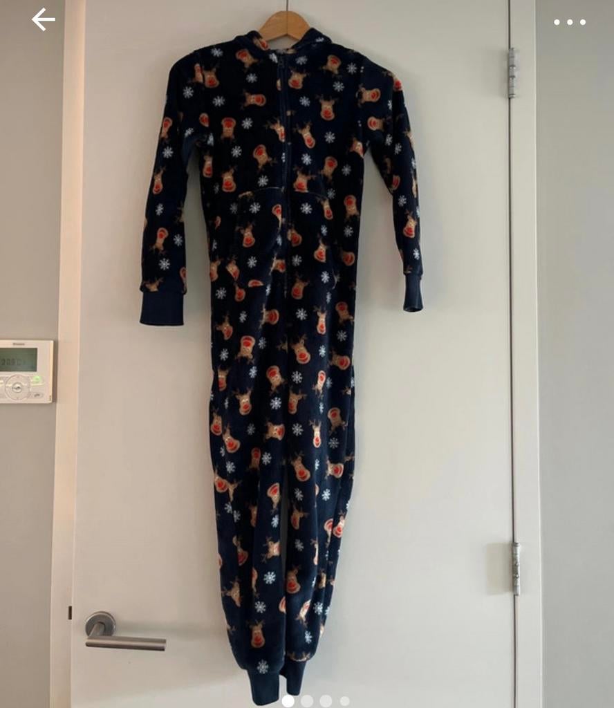 WE Kinder Kerst Onesie Rendier Maat 134/140, Ophalen of Verzenden, Zo goed als nieuw, Jongen of Meisje, Overige typen