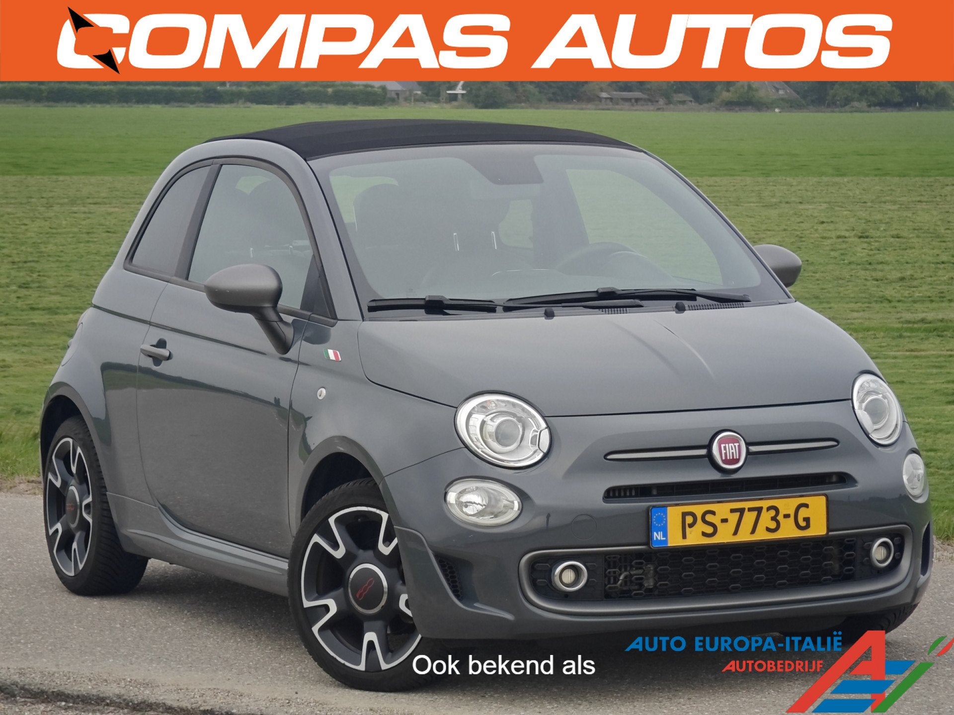 Fiat 500C 105pk Cabrio Sport | Beats | Leder | Xenon | Carpl, Auto's, Dealer onderhouden, Gebruikt, Handgeschakeld, Automatische klimaatregeling
