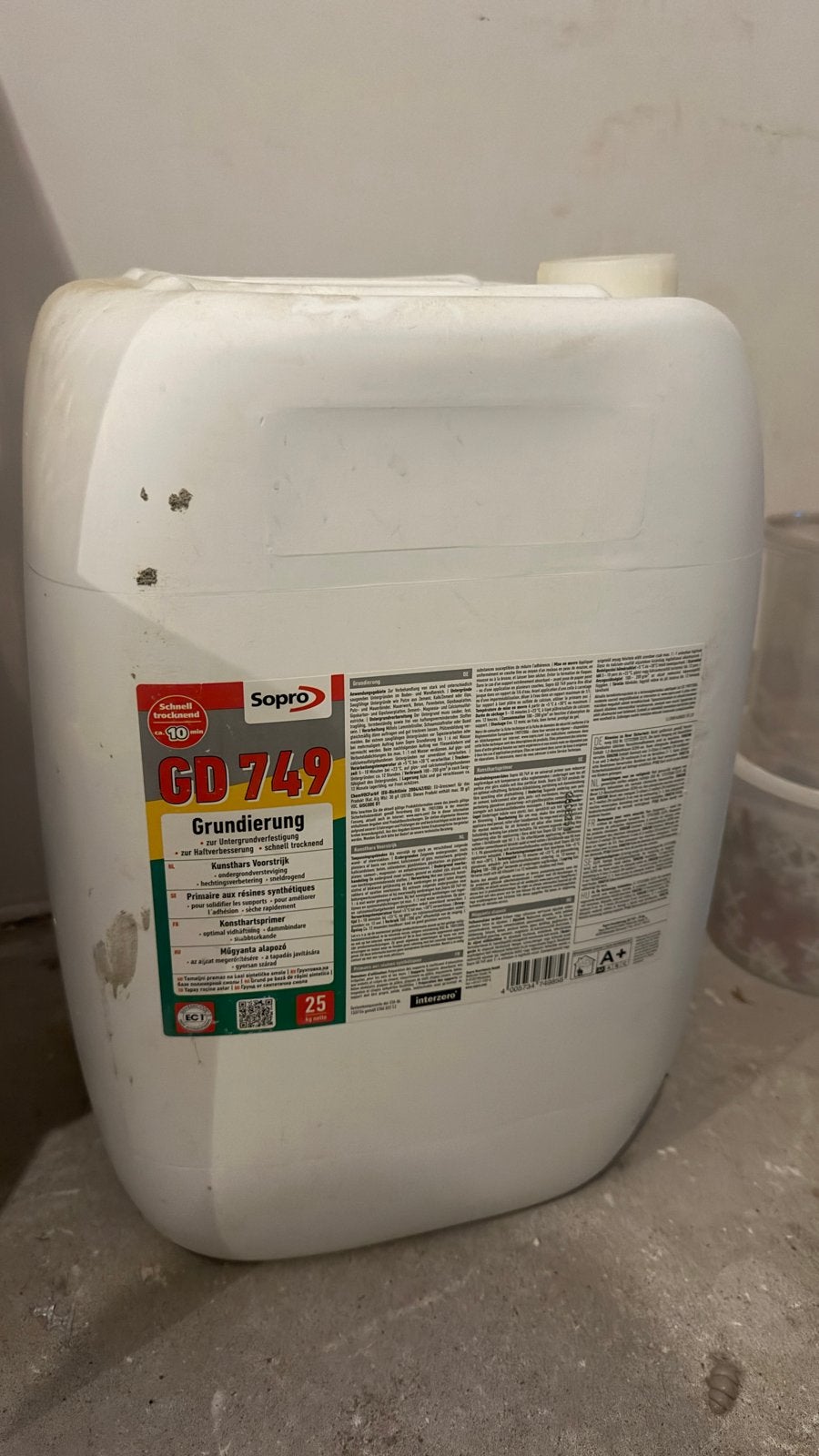 Onaangebroken Sopro GD 749 Kunsthars Voorstrijk 25kg, Ophalen, Overige kleuren, Nieuw, Verf