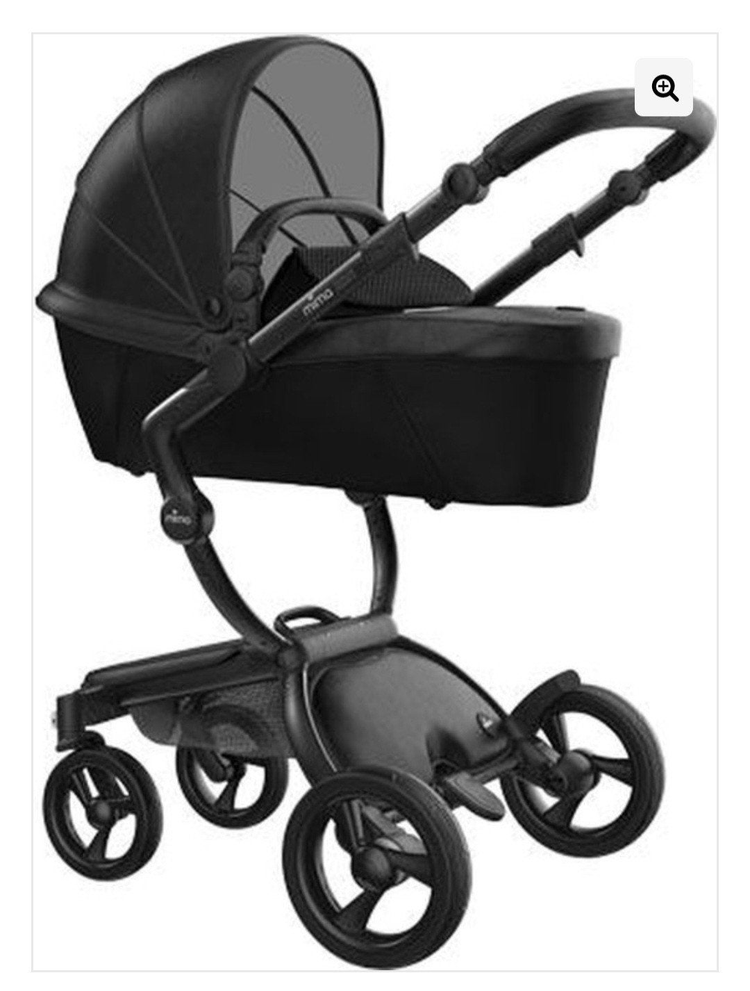 Mima Xari Combiwagen black + winterzak, Zo goed als nieuw, Combiwagen, Verstelbare duwstang, Ophalen