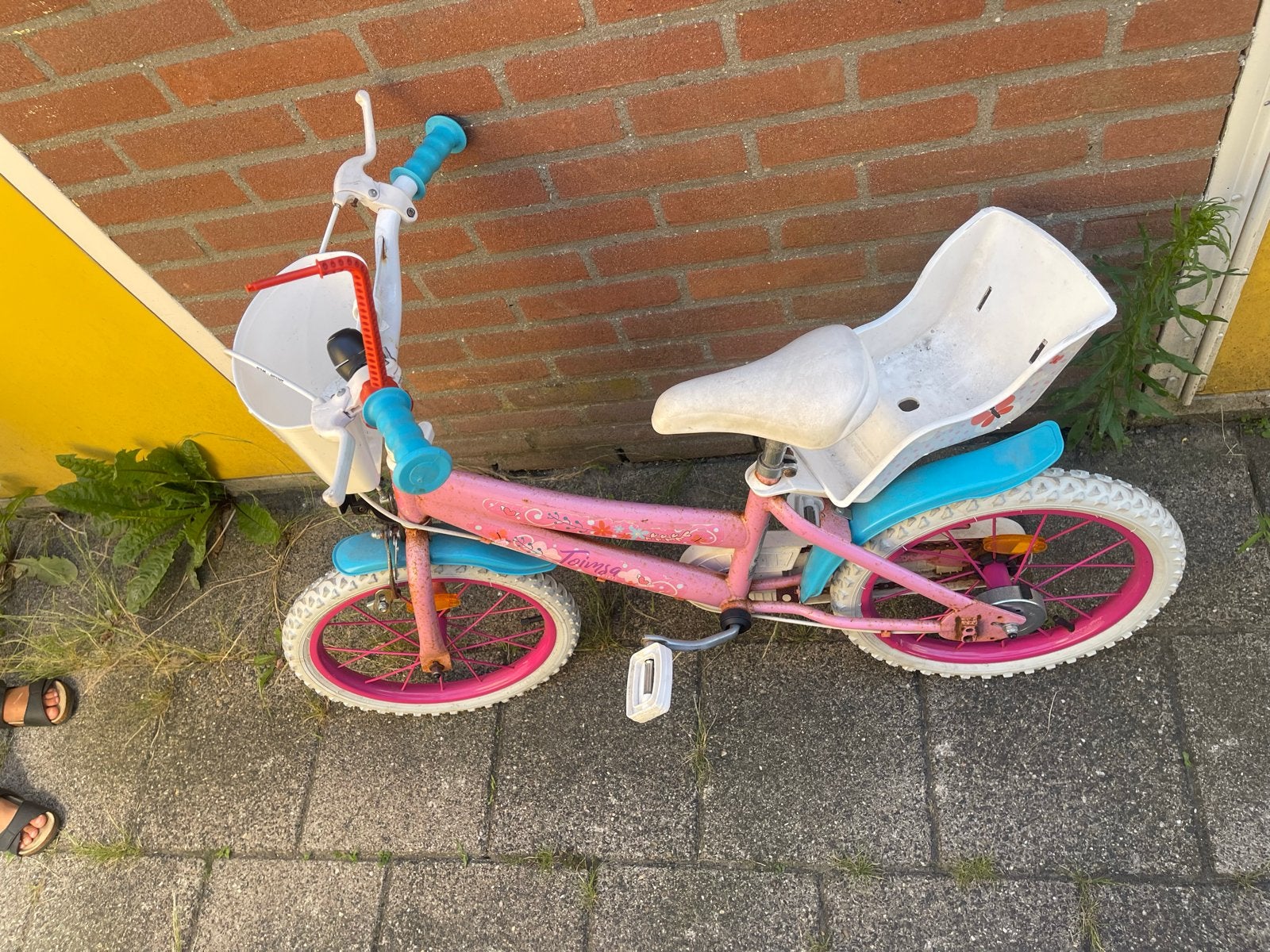 kinderfiets, Terugtraprem, Zijwieltjes, Ophalen of Verzenden, 16 tot 20 inch