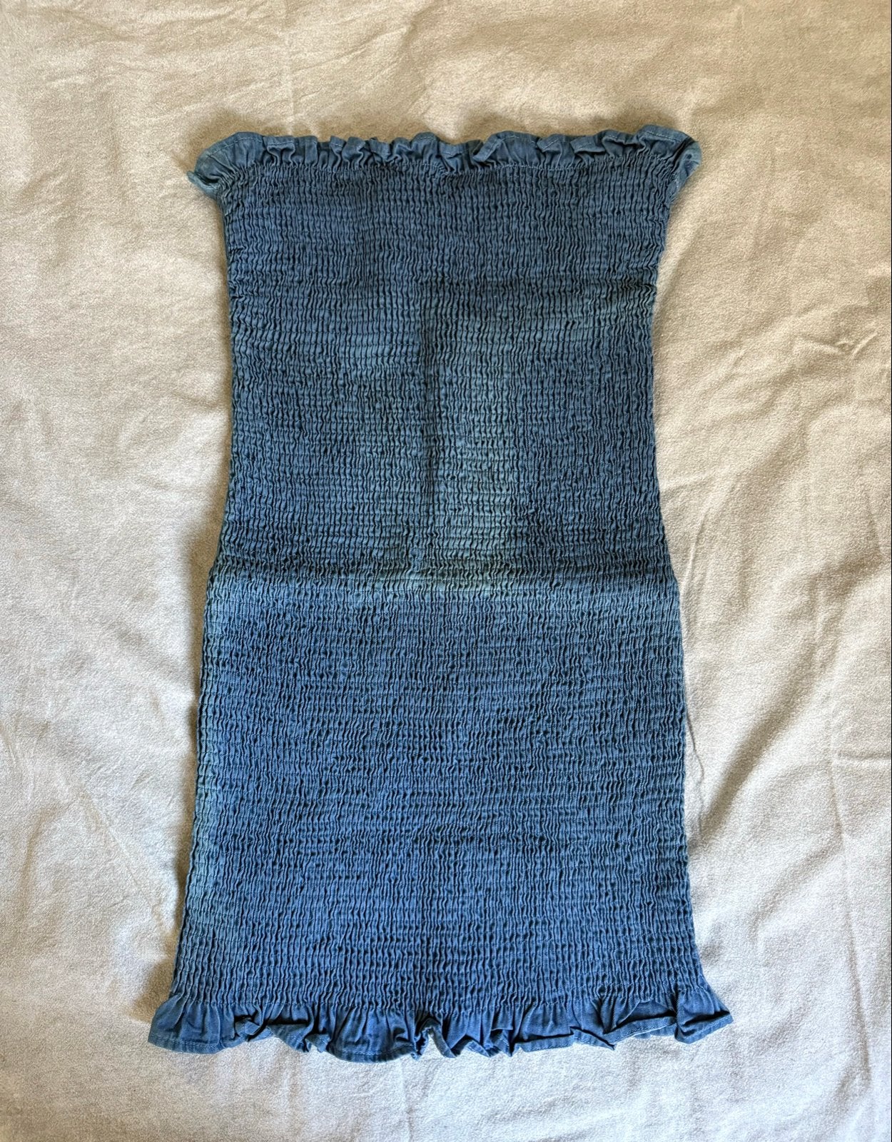 Blauwe off-shoulder jurk Loavies maat M, Ophalen of Verzenden, Zo goed als nieuw, Maat 38/40 (M), Blauw