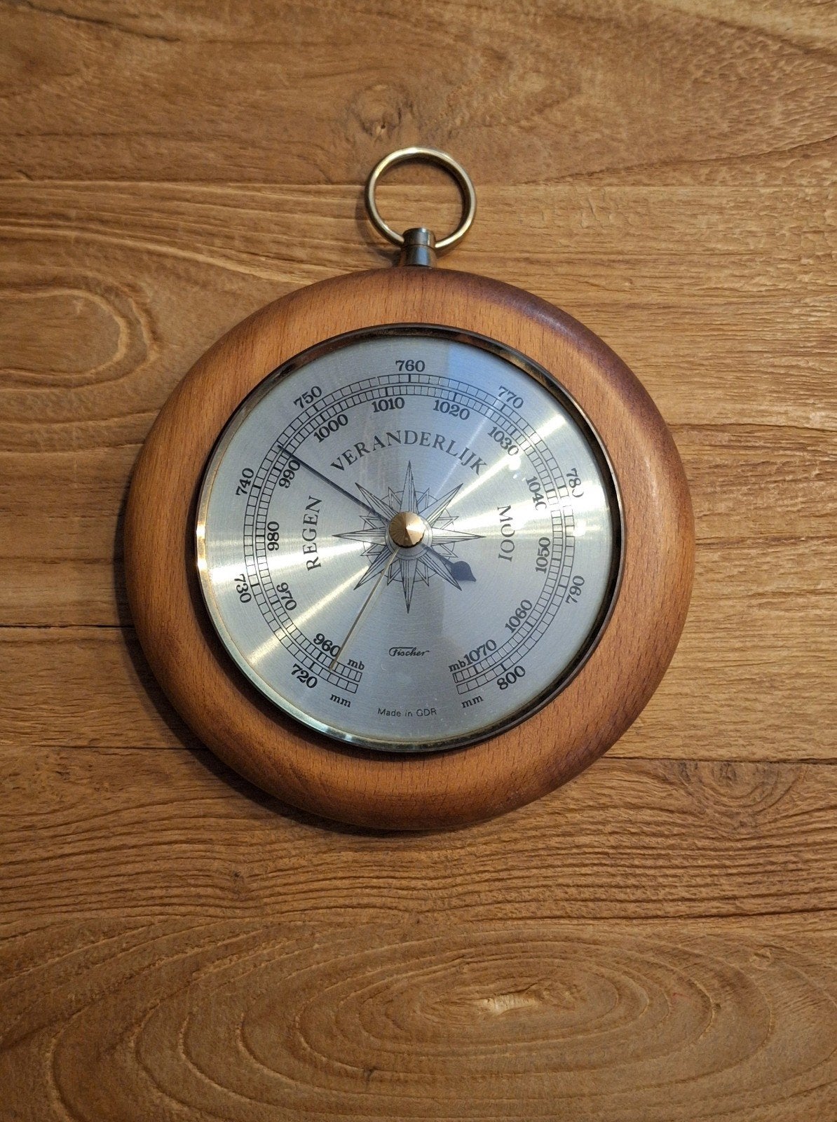 Vintage Fischer Barometer - Made in GDR, Ophalen of Verzenden, Zo goed als nieuw, Barometer