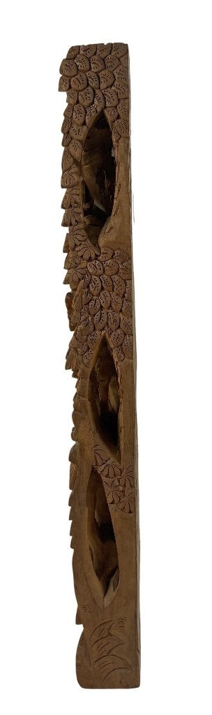 133. Houtsnijwerk - twee gekroonde figuren in bos, Indonesië, Antiek en Kunst, Ophalen of Verzenden