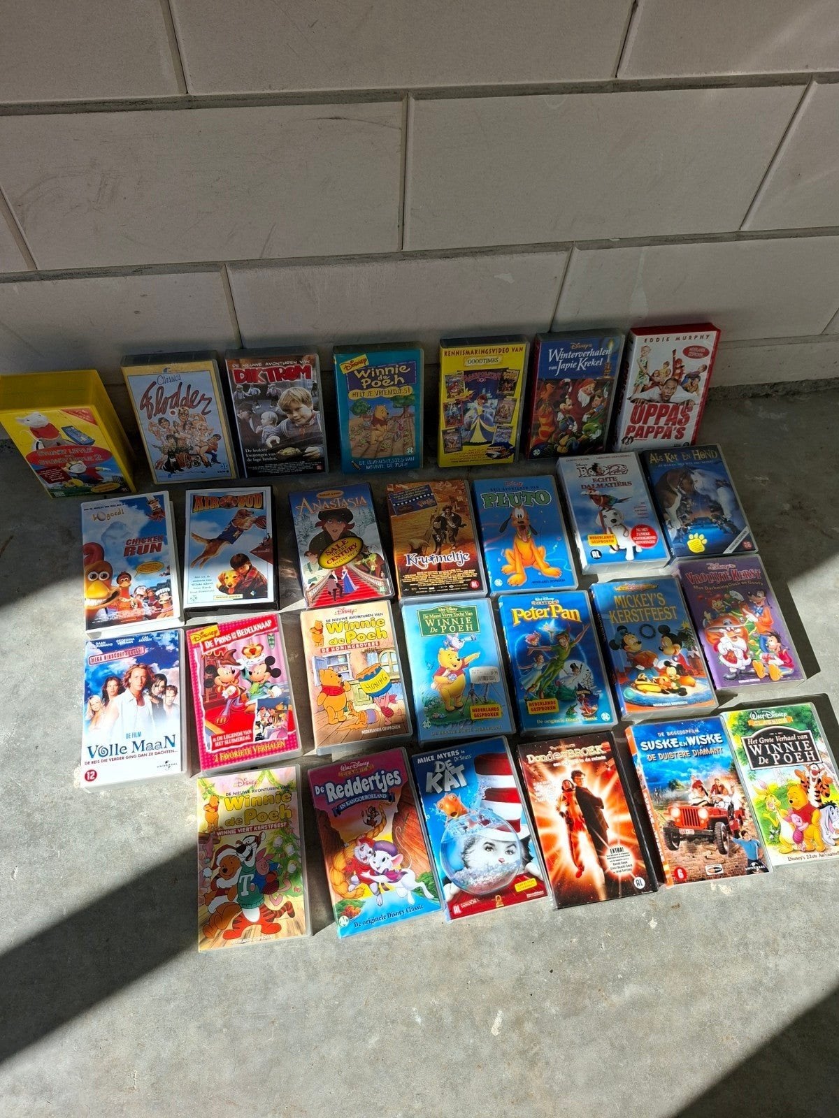 Grote collectie VHS-banden: Disney, kinderfilms en meer, Gebruikt, Animatie, Verzamelbox, Alle leeftijden