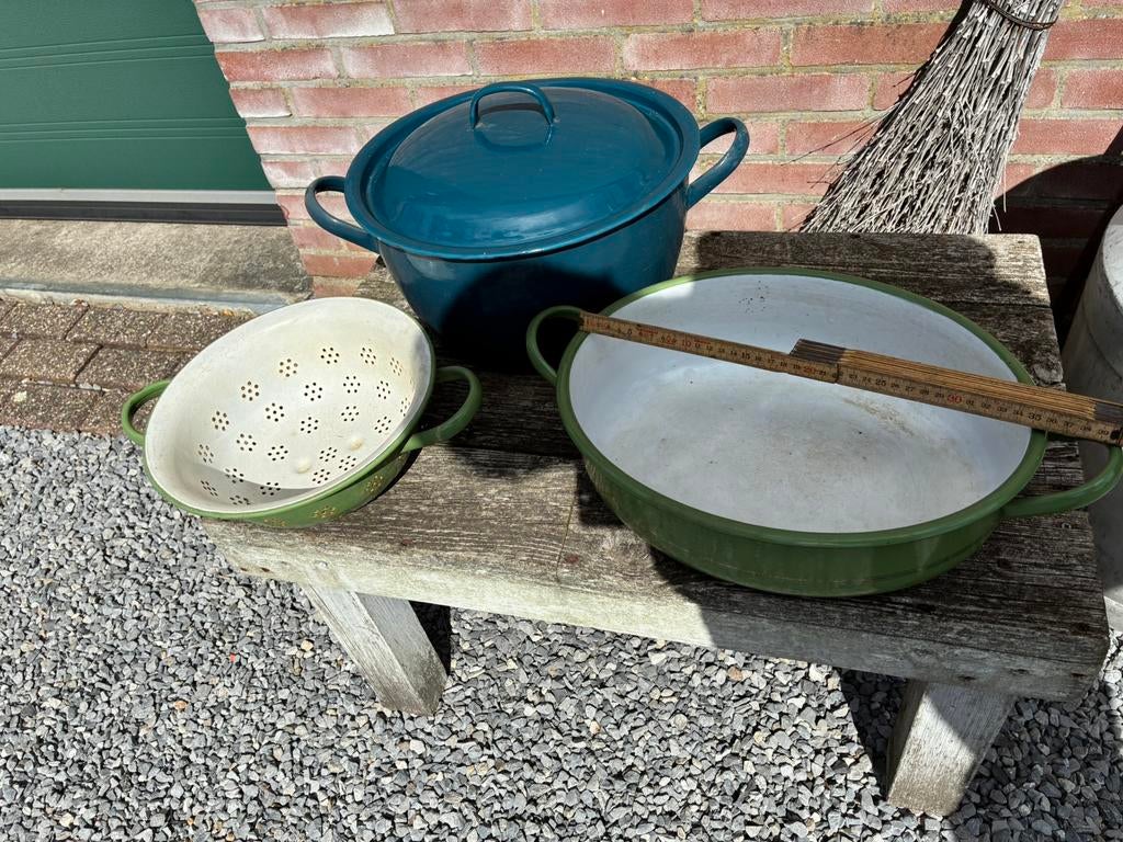 Emaille pannen en vergiet, Ophalen of Verzenden