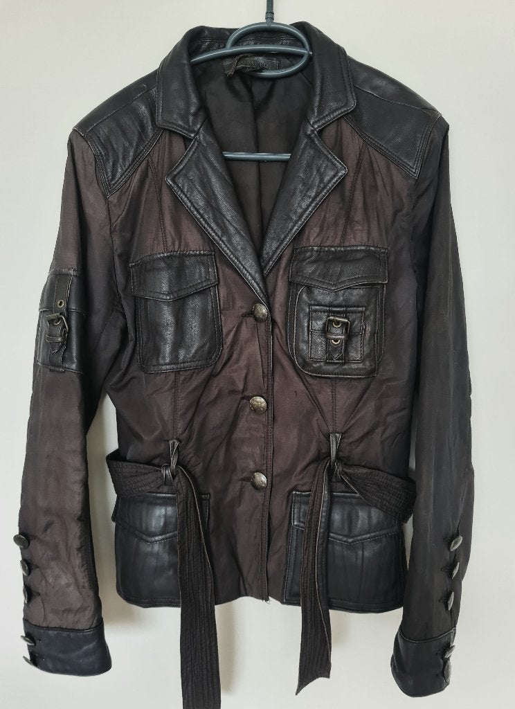 Unisex semi leren jack maat 38, Kleding | Dames, Maat 38/40 (M), Bruin, Ophalen of Verzenden, Sao Paulo