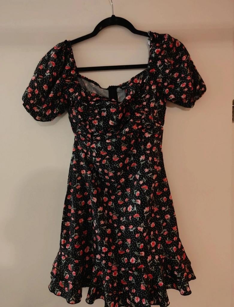 Shein jurk met bloemenprint, Overige kleuren, Ophalen of Verzenden, Maat 34 (XS) of kleiner, Gedragen