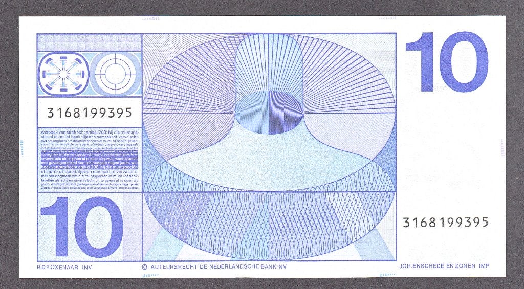 Frans Hals 10 gulden 25.4.1968 UNC schaars - AV37.1b, Verzenden, 10 gulden