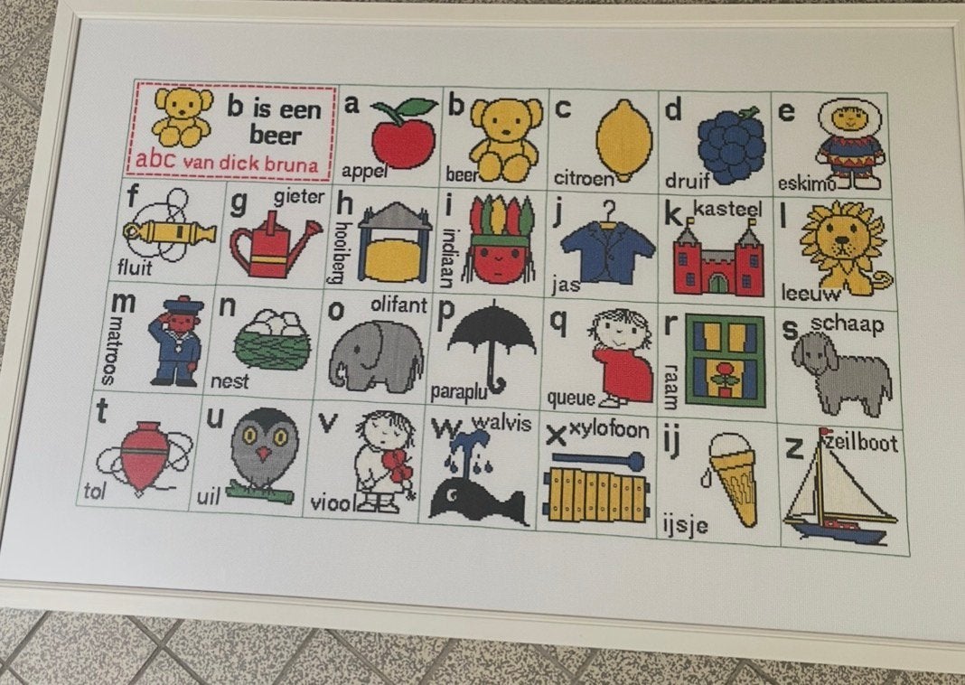 Dick Bruna Schilderij, Ophalen, Zo goed als nieuw, Borduurpakket