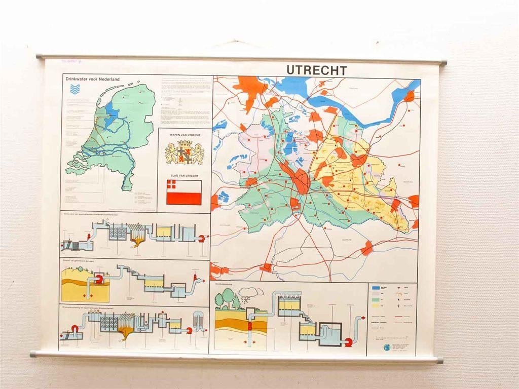 schoolplaat utrecht 28127, Antiek en Kunst, Antiek | Schoolplaten, Ophalen of Verzenden, Geschiedenis