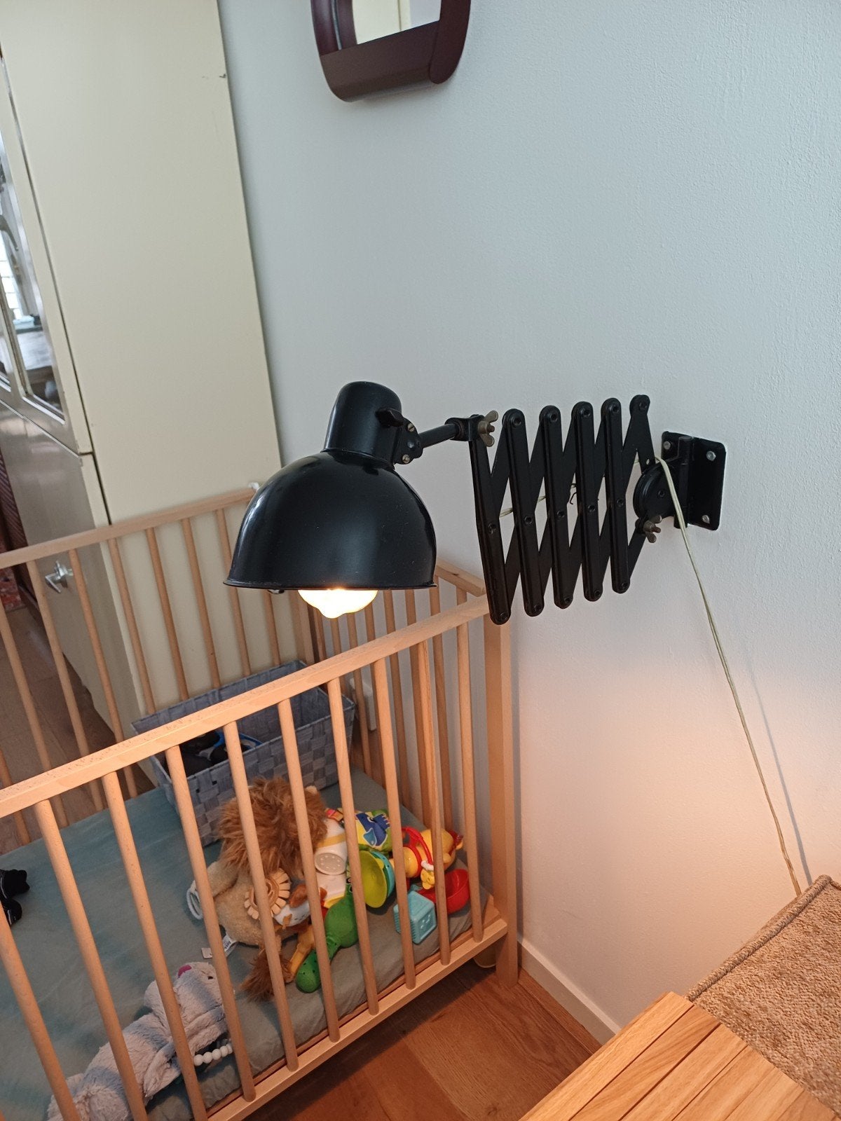super mooie industriële schaarlamp, Ophalen of Verzenden, Zo goed als nieuw