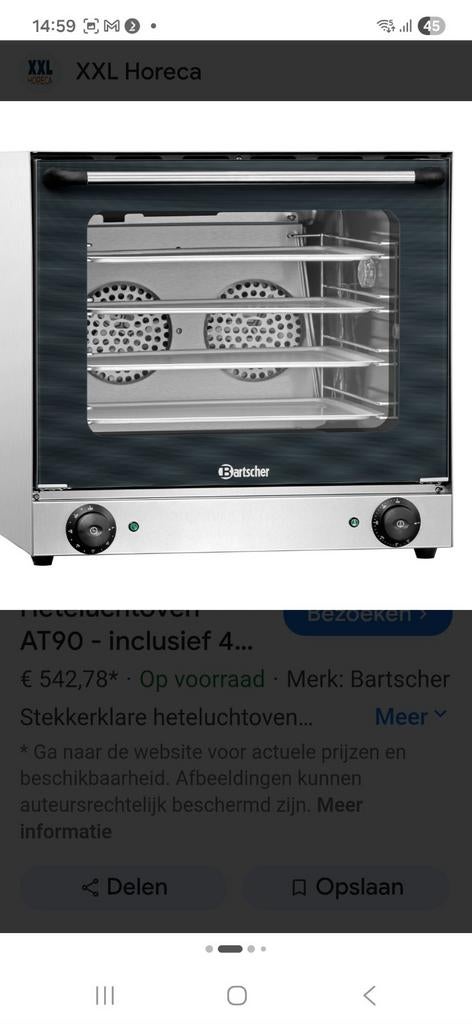Heteluchtoven, Ophalen of Verzenden, Minder dan 45 cm
