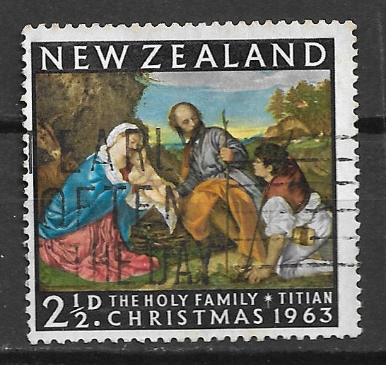 New Zealand 1963 Kerstmis kerst, Ophalen of Verzenden, Gestempeld