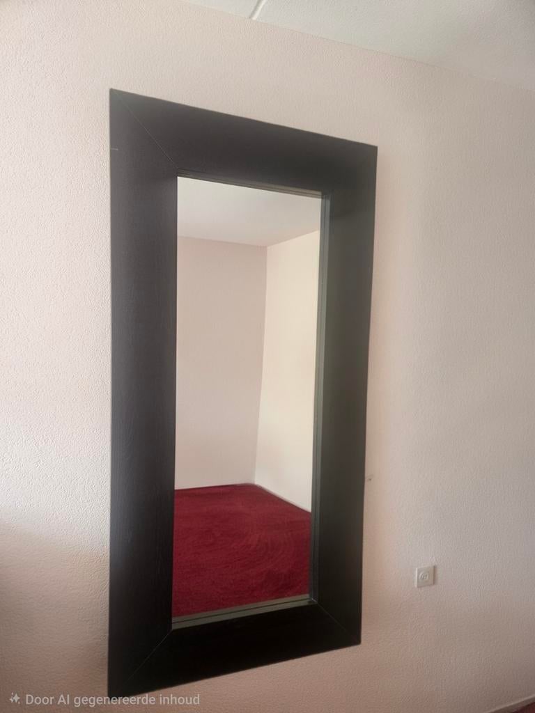 Ikea Mongstad spiegel zwart-bruin 190x94 cm, Huis en Inrichting, Woonaccessoires | Spiegels, Ophalen, Gebruikt, 75 tot 100 cm