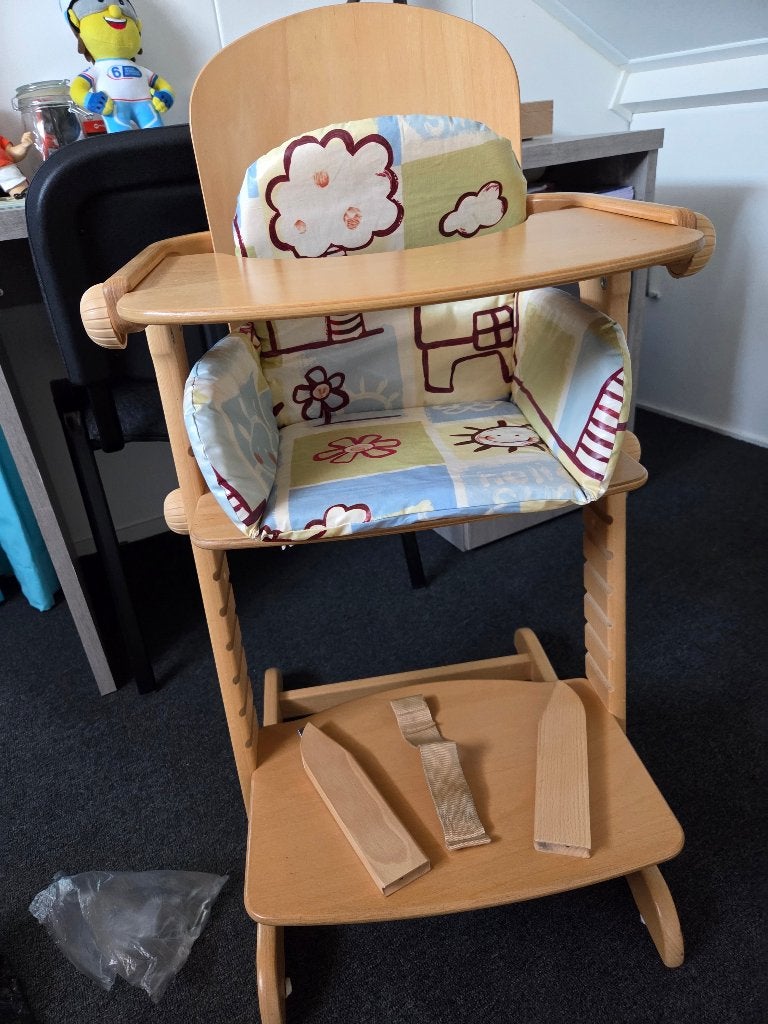 Geuther meegroei Kinderstoel, Ophalen, Gebruikt, Meegroeistoel, Afneembaar eetblad
