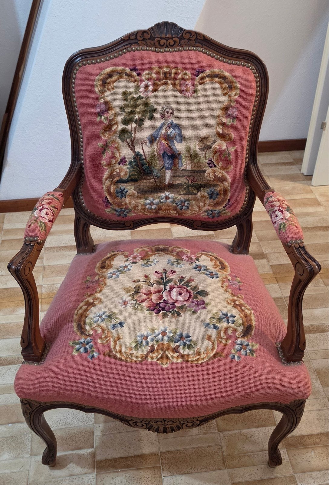 2 stuks vintage dames fauteuil in klassieke Louis XV-stijl, Ophalen