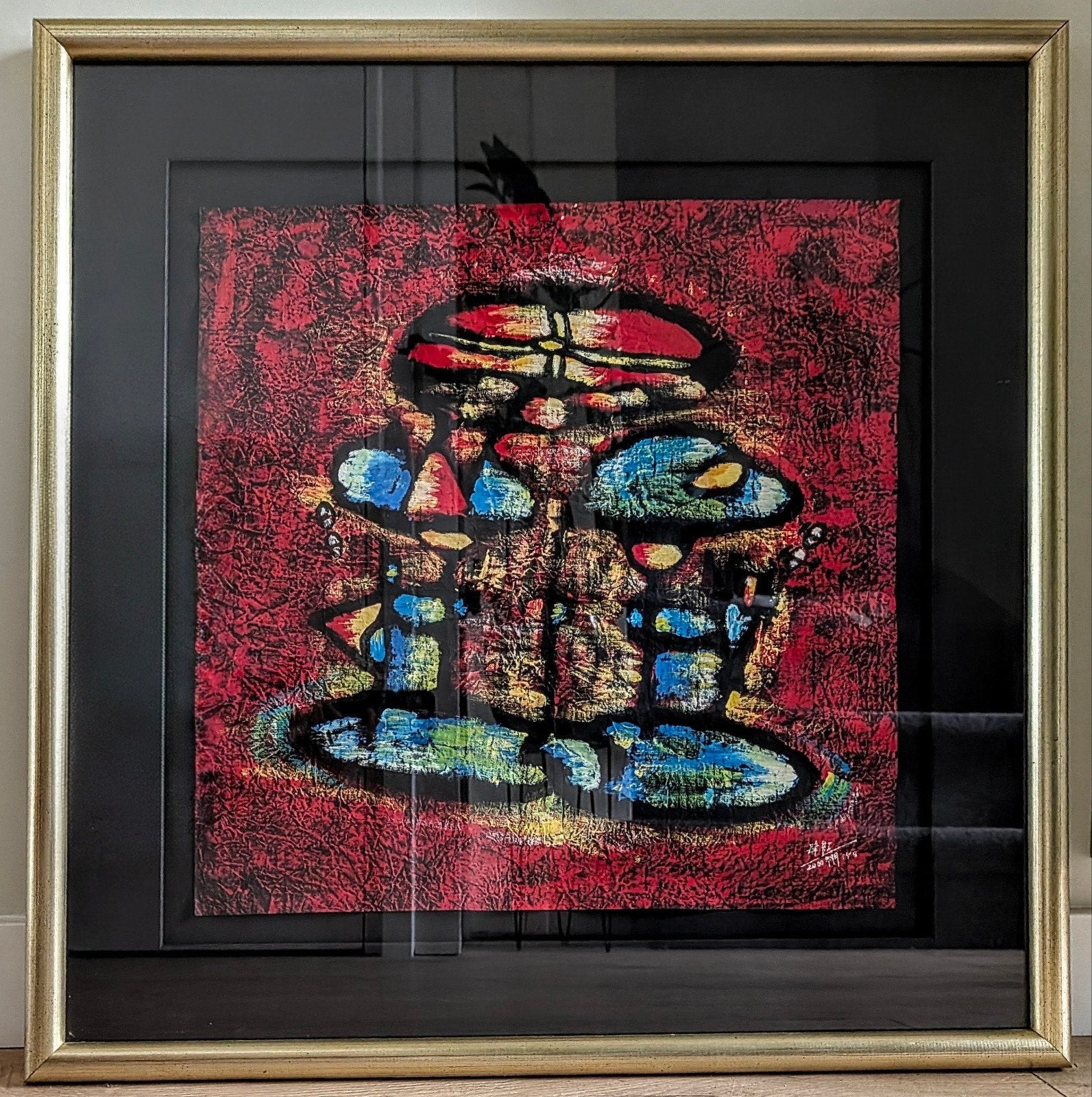 Abstract Kunstwerk - Professioneel Ingelijst, Antiek en Kunst, Ophalen