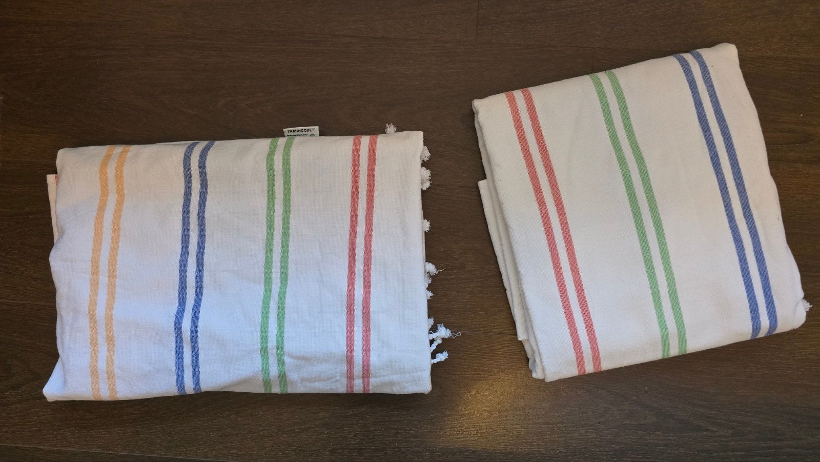 Set van 2 Postcodeloterij hamamdoeken / strandlakens - Nieuw, Handdoek, Nieuw, Ophalen of Verzenden, Wit