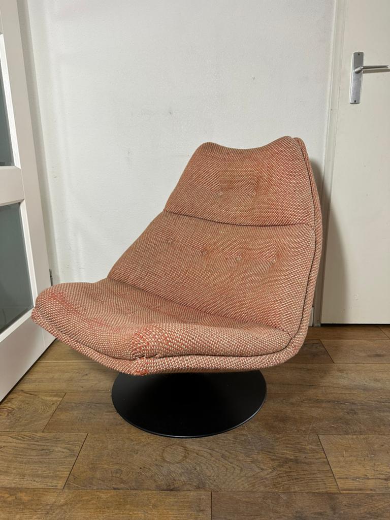 Mooie Vintage Artifort F510 fauteuil Geoffrey Harcourt, Huis en Inrichting, Fauteuils, Ophalen of Verzenden, Gebruikt, Stof, Vintage design