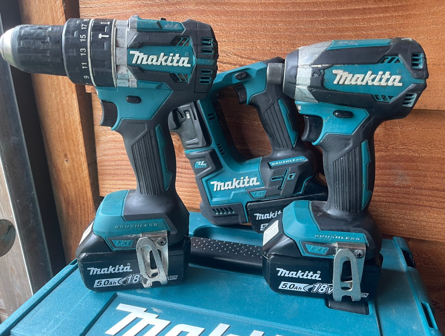Makita 18 v boorhamer set, Ophalen of Verzenden, Zo goed als nieuw, Boor- en/of Breekhamer